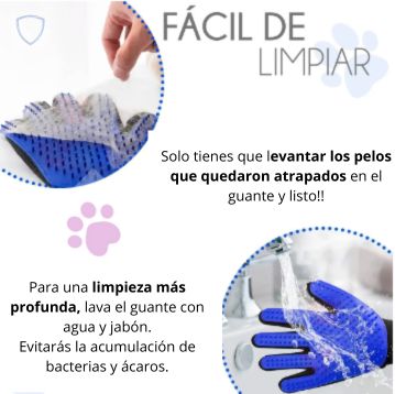 Guante Cepillo Quita Pelos para Mascotas